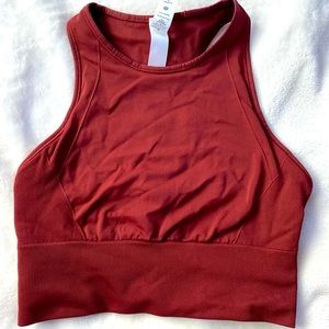 Lulu lemon maroon long sports bra